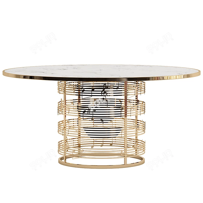 Elegant SYMPHONY Dining Table 3D model image 1