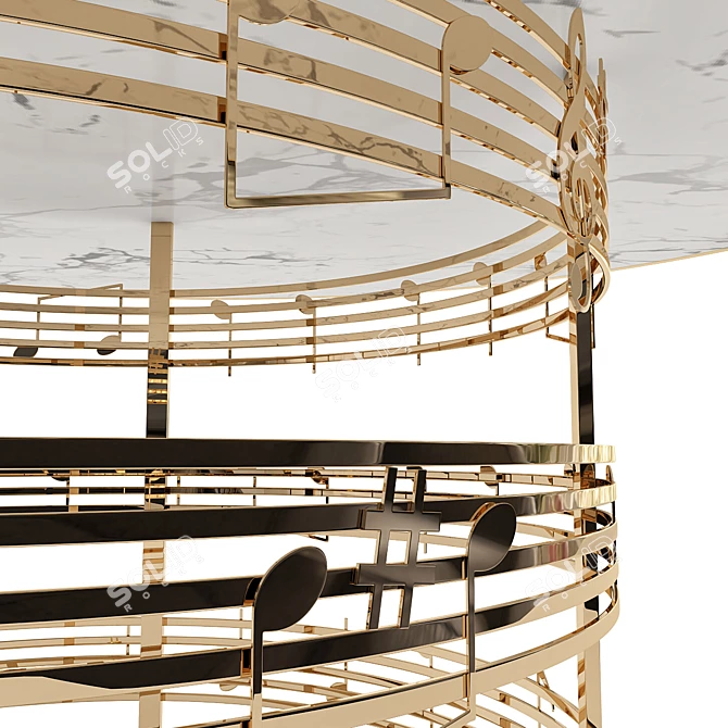 Elegant SYMPHONY Dining Table 3D model image 2