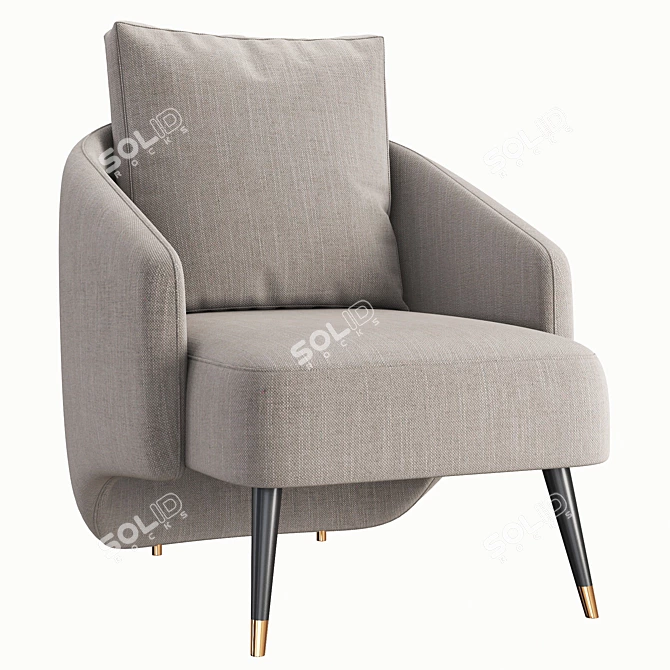 Elegant Brigitte Chair: Modern Design 3D model image 1