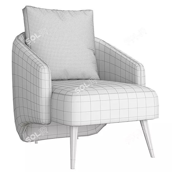 Elegant Brigitte Chair: Modern Design 3D model image 5