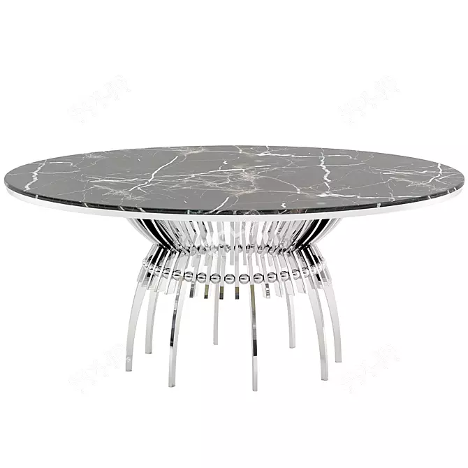 Modern Minimalist RAY Dining Table 3D model image 1