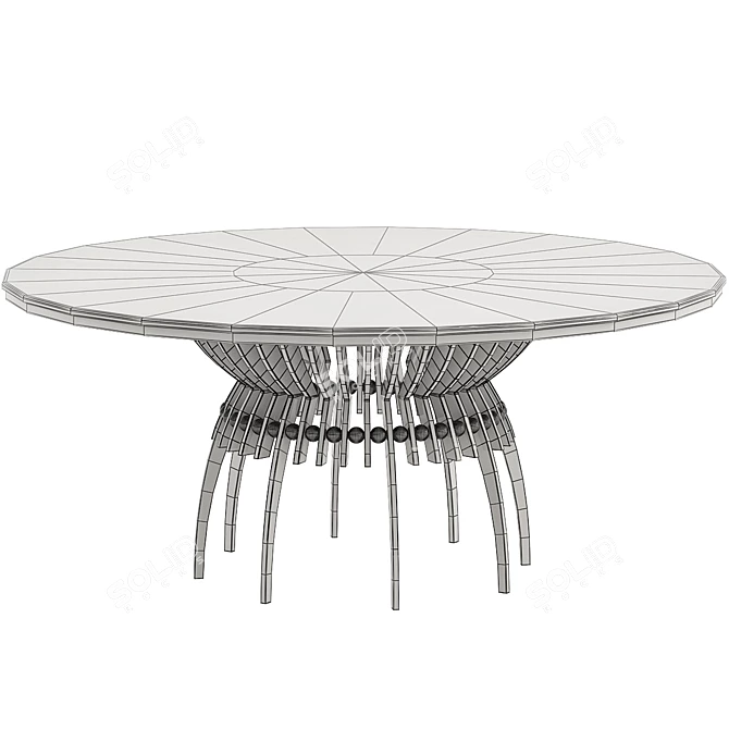 Modern Minimalist RAY Dining Table 3D model image 2