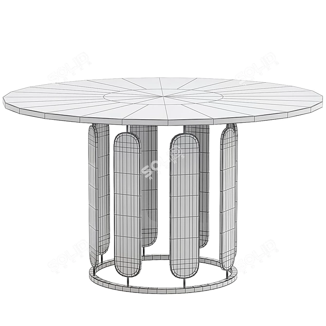 SULTANA: Elegant Dining Table in 3Ds 3D model image 2