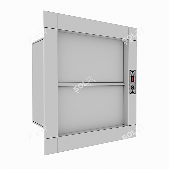 Restaurant Dumbwaiter: Compact, Reliable 3D model image 4