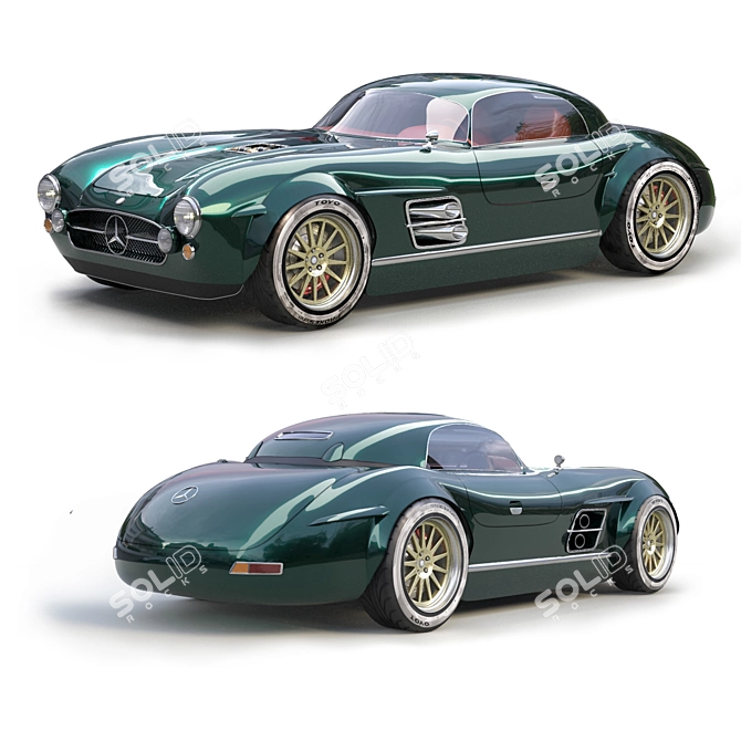 S-Klub Mercedes Benz (300 SL) - Classic Beauty Reimagined 3D model image 2