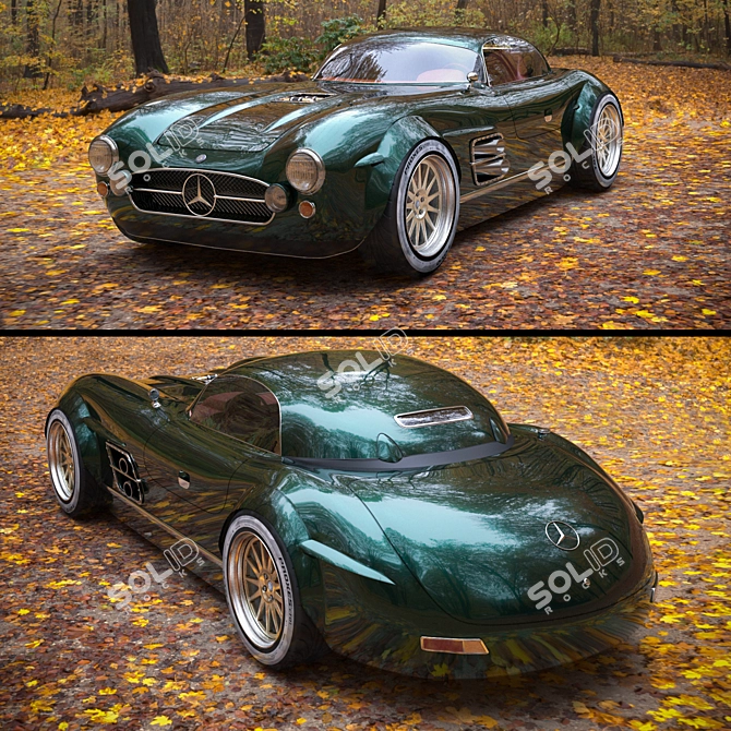 S-Klub Mercedes Benz (300 SL) - Classic Beauty Reimagined 3D model image 4