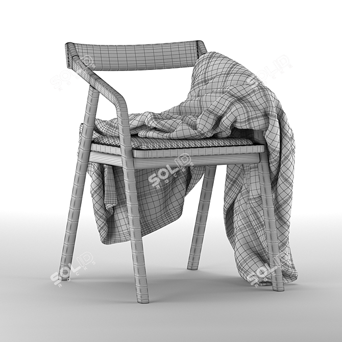 Plaid Size Chair Tor 3D model image 4