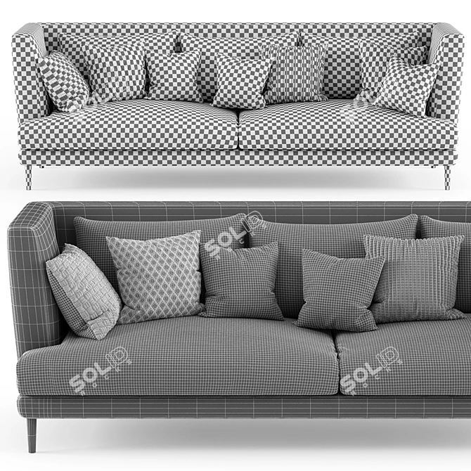 Bonaldo Lars High Sofa 3D model image 5