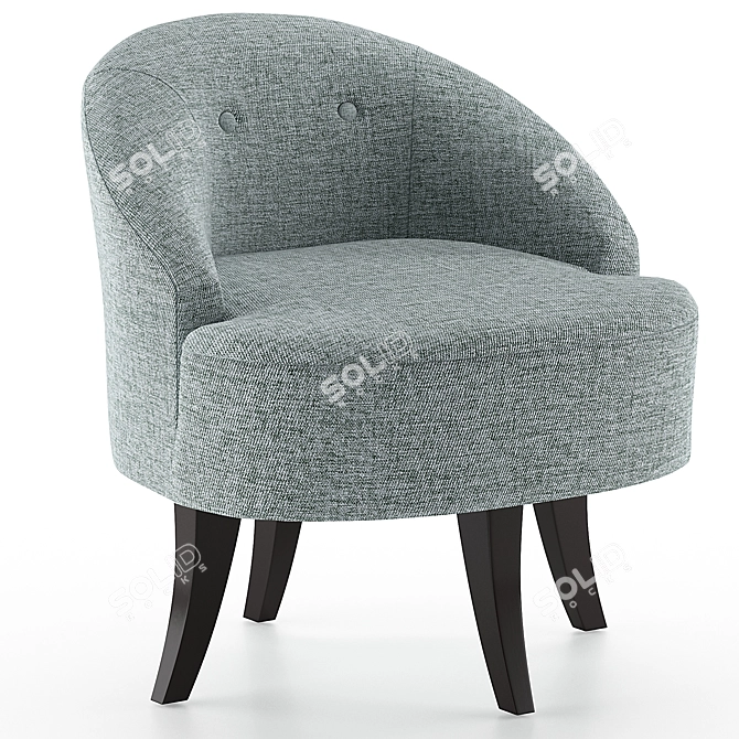 Sleek Swivel Accent Chair 3D model image 1