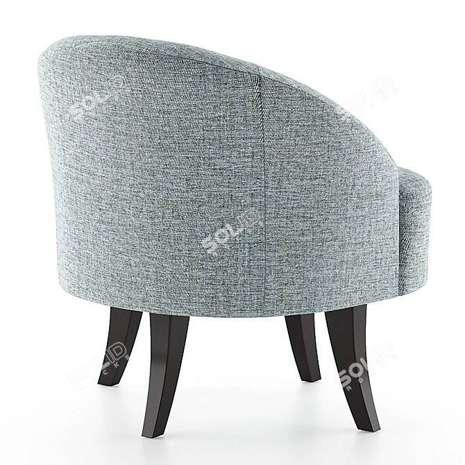 Sleek Swivel Accent Chair 3D model image 3