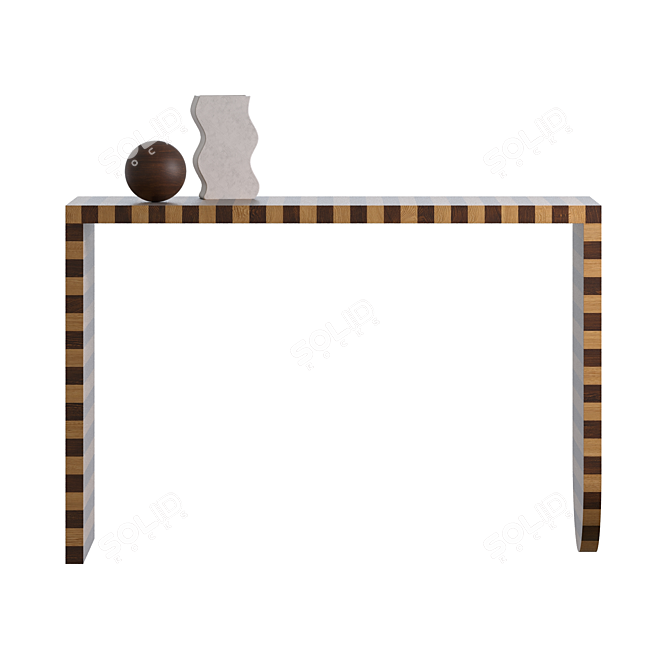 Elegant Luca Console Table 3D model image 2