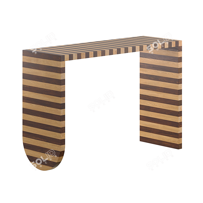 Elegant Luca Console Table 3D model image 4