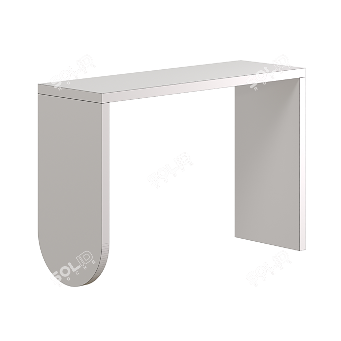 Elegant Luca Console Table 3D model image 6