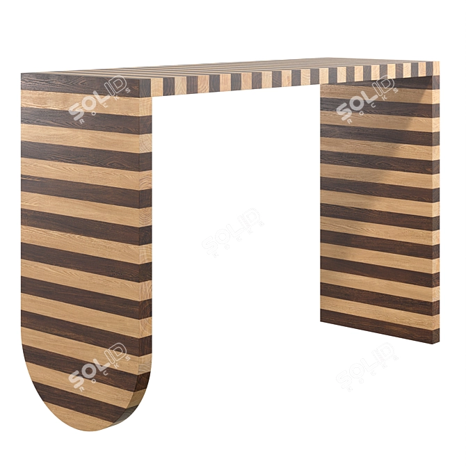 Elegant Luca Console Table 3D model image 7