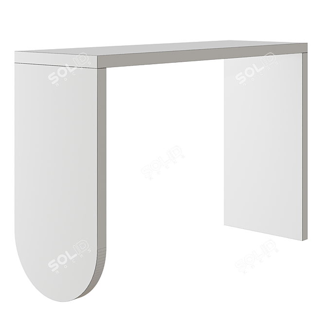 Elegant Luca Console Table 3D model image 10