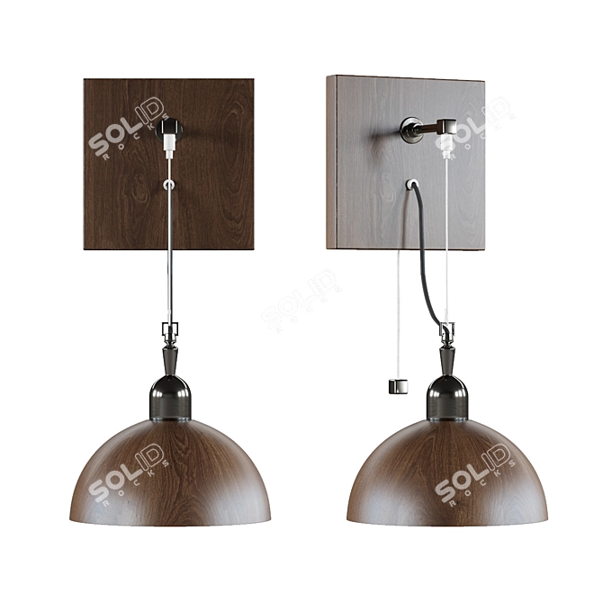 Modern Tate Wall Light 3D model image 1