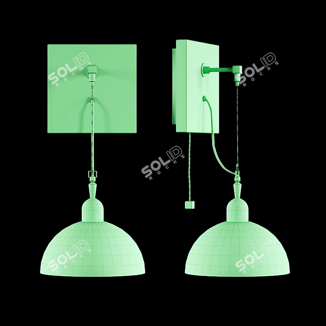 Modern Tate Wall Light 3D model image 4