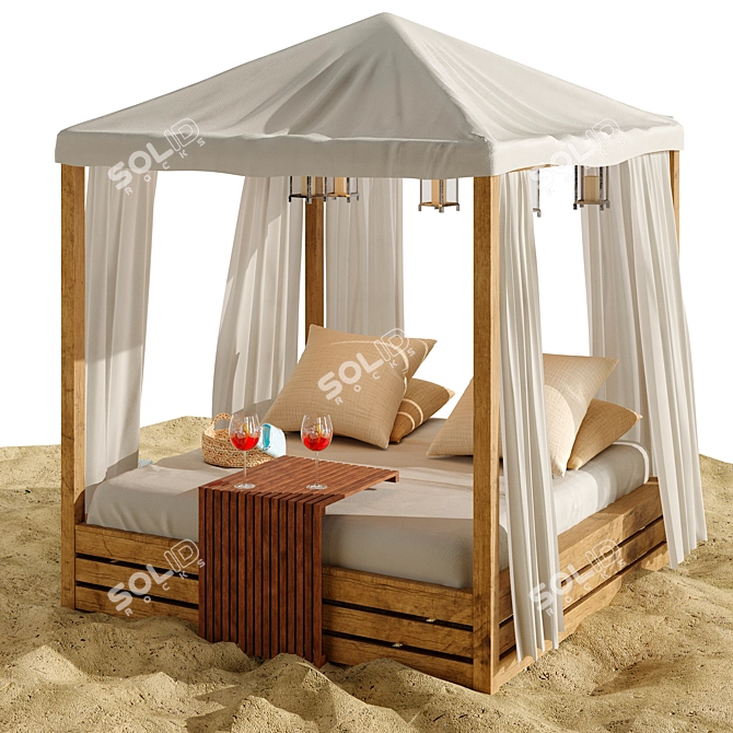 Coastline Lounge Outdoor Set 3D model image 2