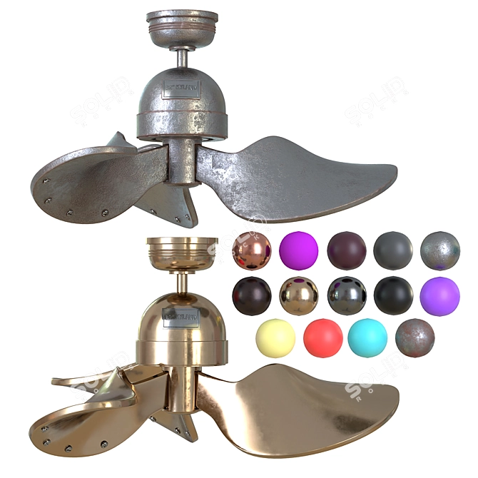 Kyland 32-Inch Ceiling Fan: Stylish Home Decor Upgrade 3D model image 1