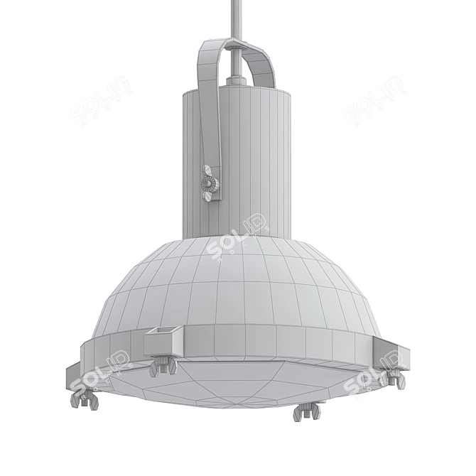 Graphite Pendant Light: PROJECTEUR 165 by NEMO 3D model image 2