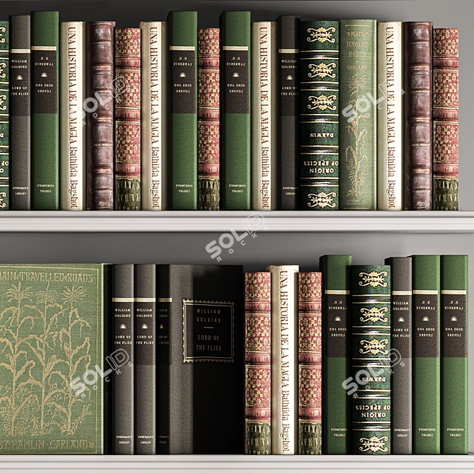 Book Collection Set 2015: 72 Parts, Vray Render 3D model image 4