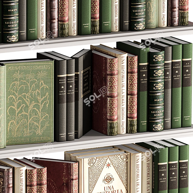 Book Collection Set 2015: 72 Parts, Vray Render 3D model image 5