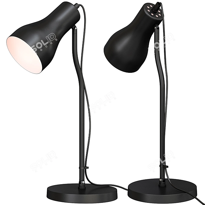 Modern Black Desk Lamp: FINNSTARR 3D model image 1