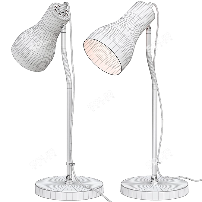 Modern Black Desk Lamp: FINNSTARR 3D model image 2