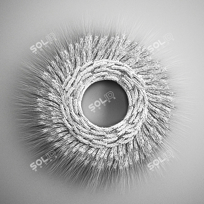 Nature's Wheat Wreath 3D model image 6