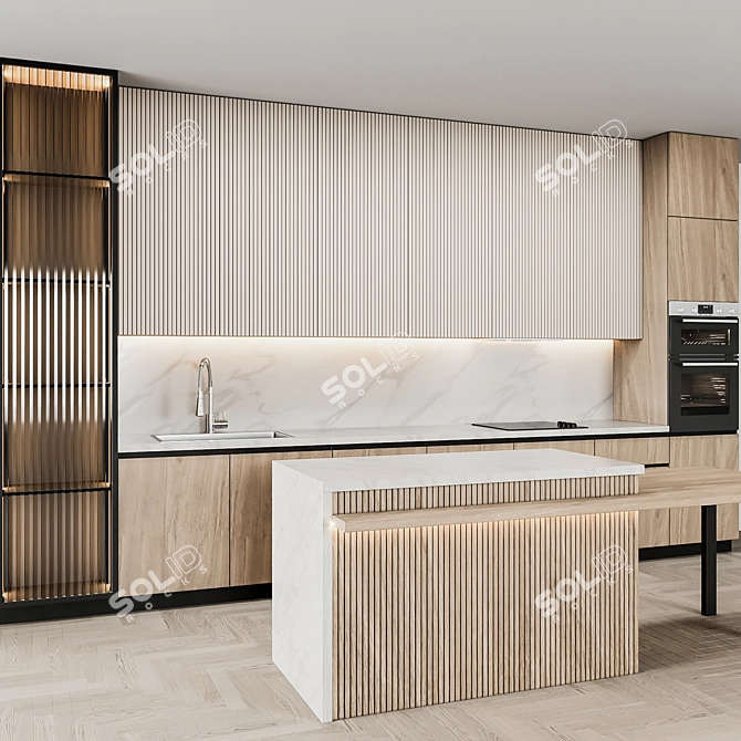 Sleek & Stylish Kitchen Modern59 3D model image 3