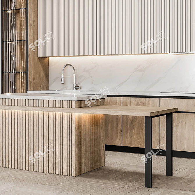 Sleek & Stylish Kitchen Modern59 3D model image 6