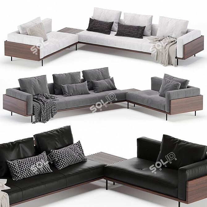 Modern Brasilia Sofa by Minotti 3D model image 1