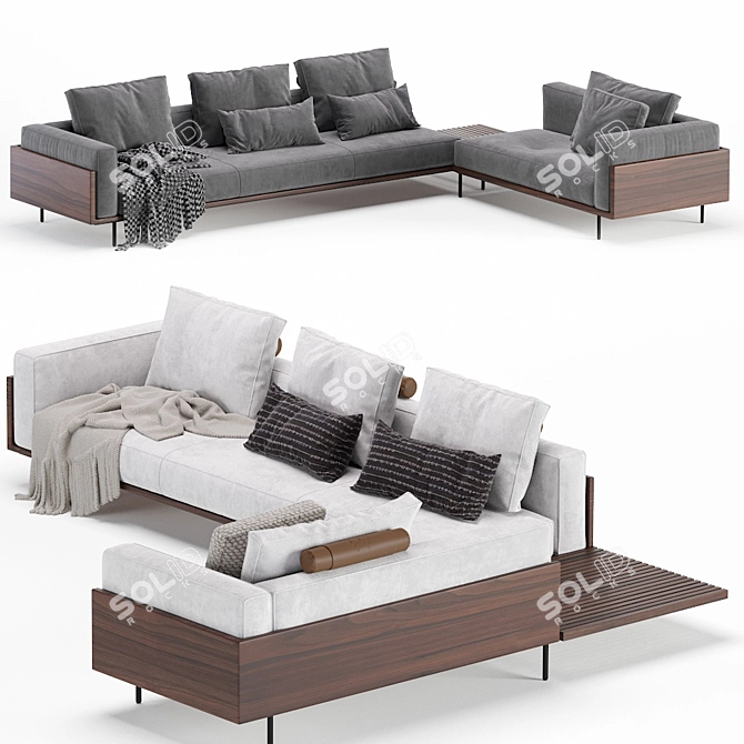 Modern Brasilia Sofa by Minotti 3D model image 4