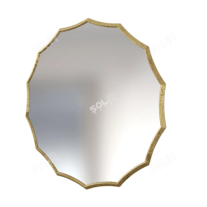 Golden Dreams Wall Mirror 3D model image 2