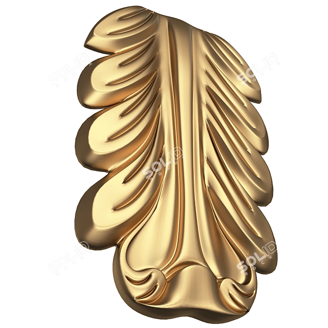 Elegantly Carved Corbel: An Ornate 3D Model 3D model image 2