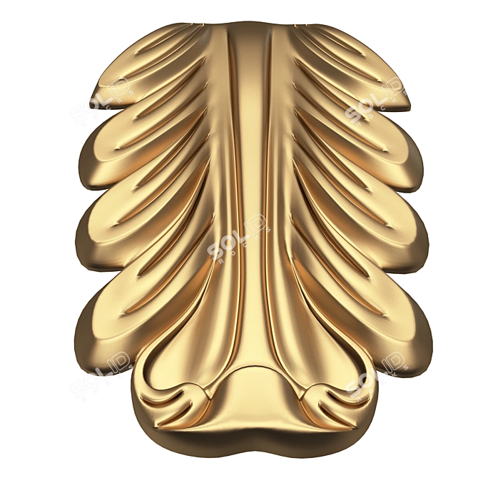 Elegantly Carved Corbel: An Ornate 3D Model 3D model image 4