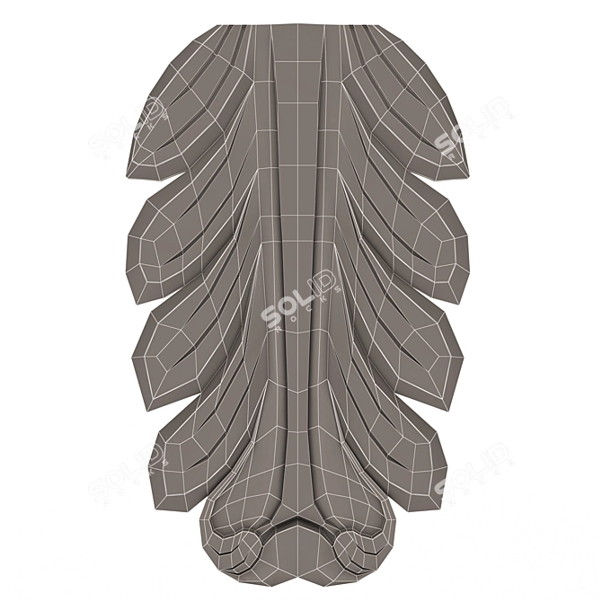 Elegantly Carved Corbel: An Ornate 3D Model 3D model image 6