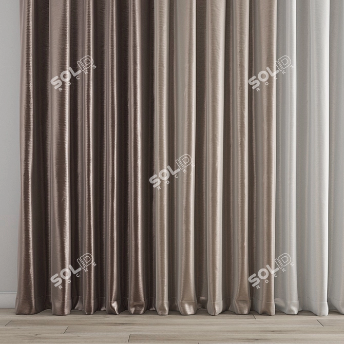 Polygonal Curtain Model 3D model image 2