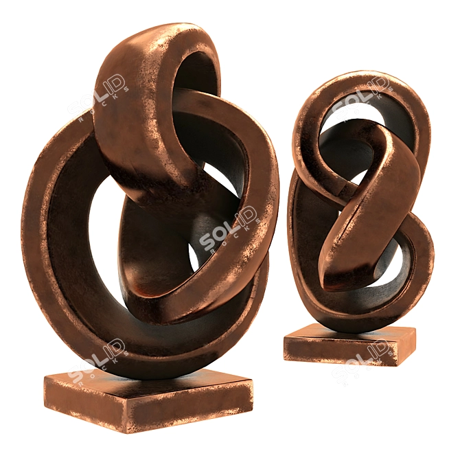 Elegant Abstract Sculpture 3D model image 3