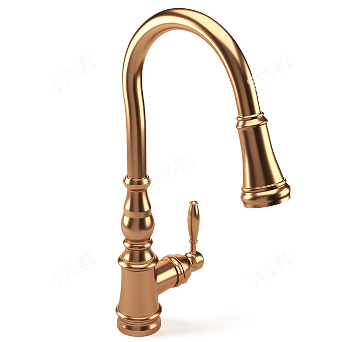 Stylish MOEN Kitchen Faucet Set 3D model image 2