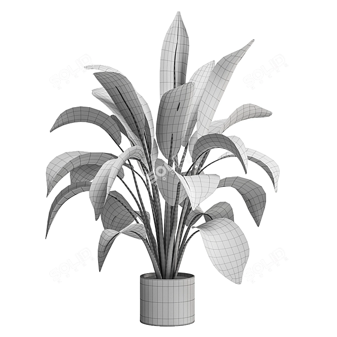 Ferm Living Bau Pot Large - Set 136: Indoor Plants 3D model image 6