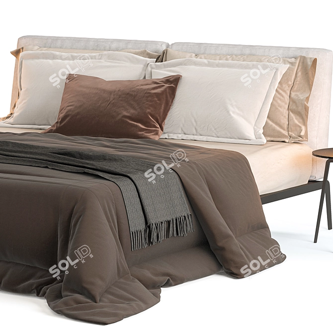 Luxury Flexform Lifesteel Bed 3D model image 1