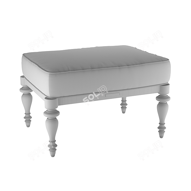 Albero Koloniale Puffer Ottoman 3D model image 3