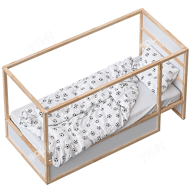 KURA KURA Double Bed - Stylish and Versatile 3D model image 3