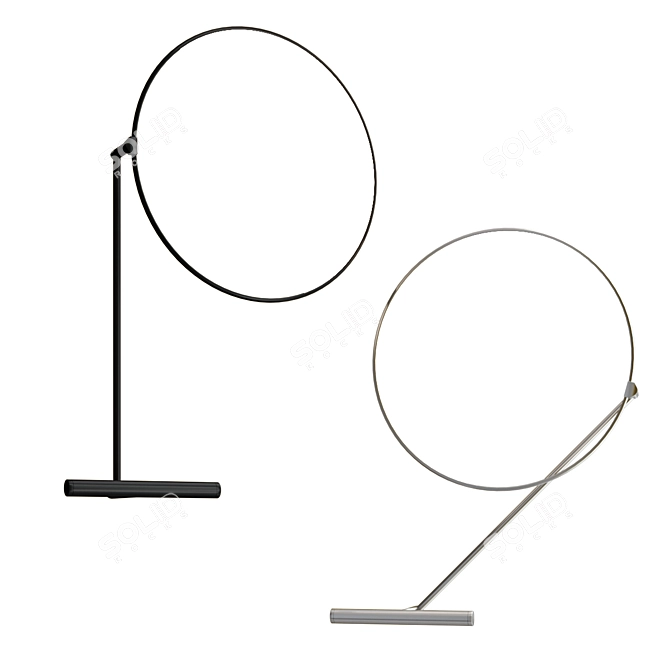 Elegant Adjustable Floor Lamp 3D model image 1