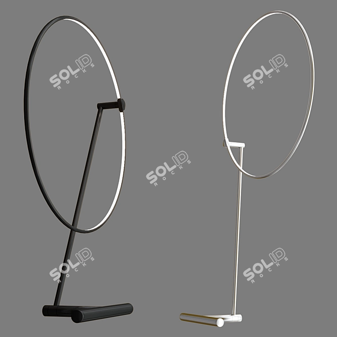 Elegant Adjustable Floor Lamp 3D model image 2