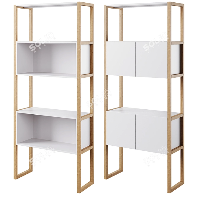 Modern Versatile Compo Bookcase 3D model image 1