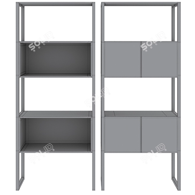 Modern Versatile Compo Bookcase 3D model image 3