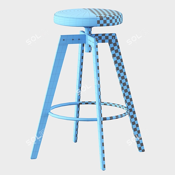 Modern MDF Italia Barstool 3D model image 6