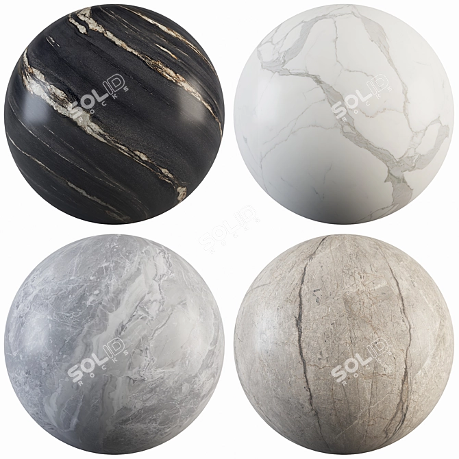 Marble Collection: Elegant Slabs & Tiles 3D model image 1